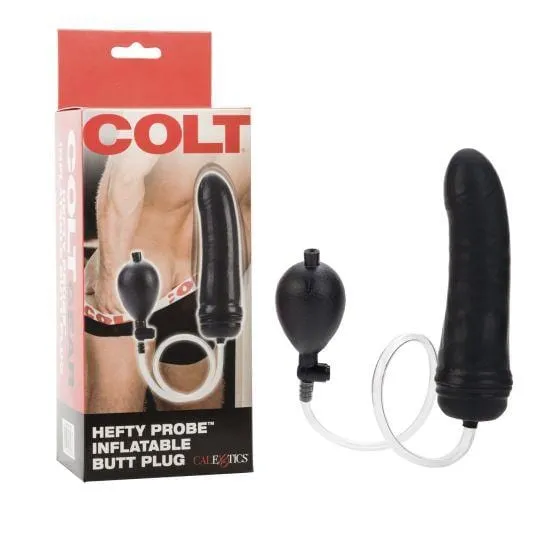 Anal Jal Enterprise Colt Hefty Probe Inflatable Butt Plug in Black