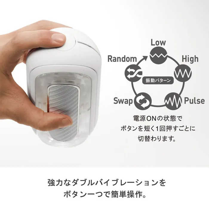 Tenga Male Sex Toys Tenga Flip 0 Zero Gravity Electronic Male Masturbator White