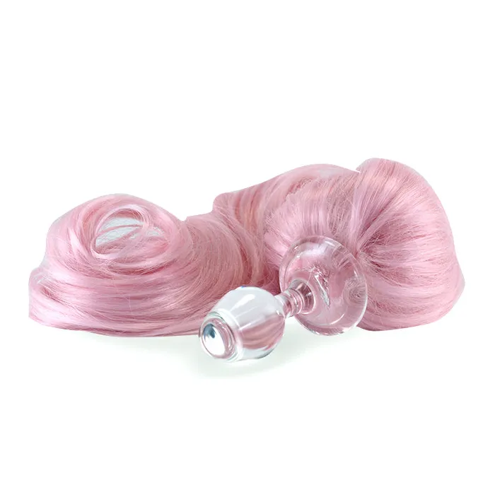 Anal Crystal Delights Classic Short Small Bulb Ponytail Plug 5 Colors
