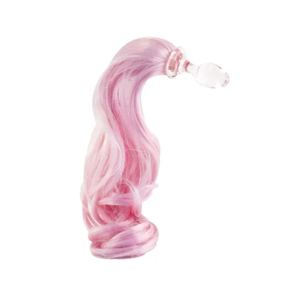 Anal Crystal Delights Classic Short Small Bulb Ponytail Plug 5 Colors