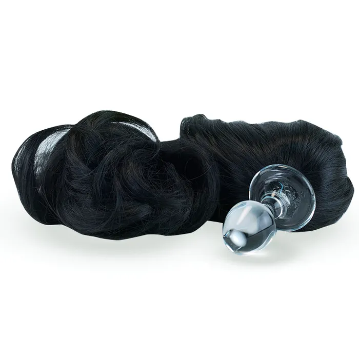 Anal Crystal Delights Classic Short Small Bulb Ponytail Plug 5 Colors