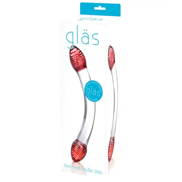 Dildos glas Glas Red Head Double Dildo