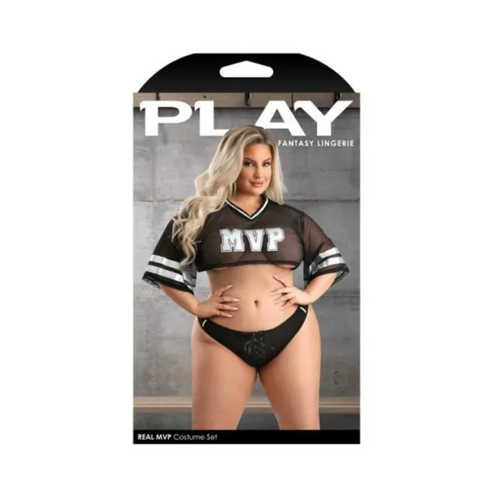 Fantasy Lingerie Play Real MVP Cropped Jersey Top Lace Up Panty Costume 1XL2XL Fantasy Lingerie Couples Fantasy Lingerie Play Real MVP Cropped Jersey Top Lace Up Panty Costume 1XL2XL Fantasy Lingerie Couples