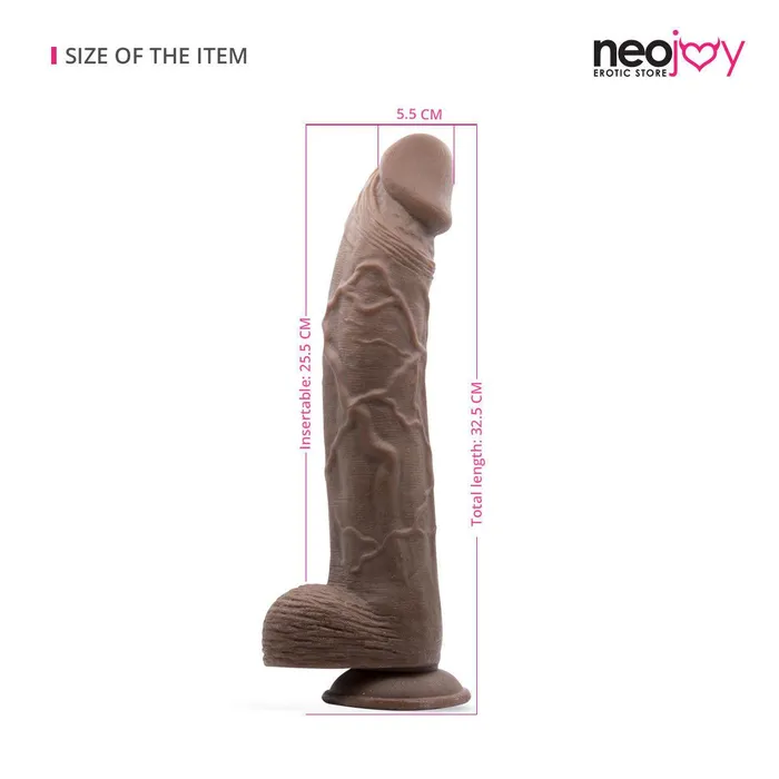 Neojoy Monster Dong Large Dildo With Suction Cup TPE Brown 325cm 128 inch Neojoy Female Sex Toys