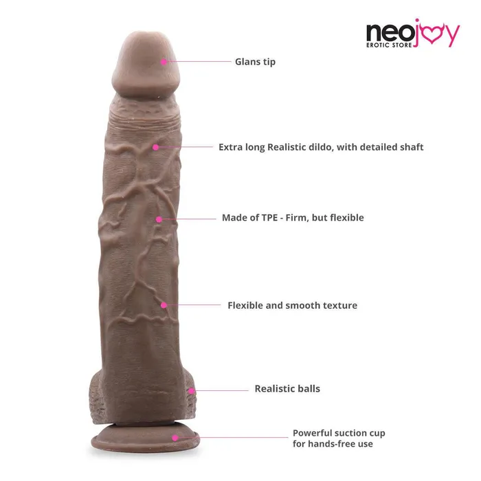 Neojoy Monster Dong Large Dildo With Suction Cup TPE Brown 325cm 128 inch Neojoy Female Sex Toys