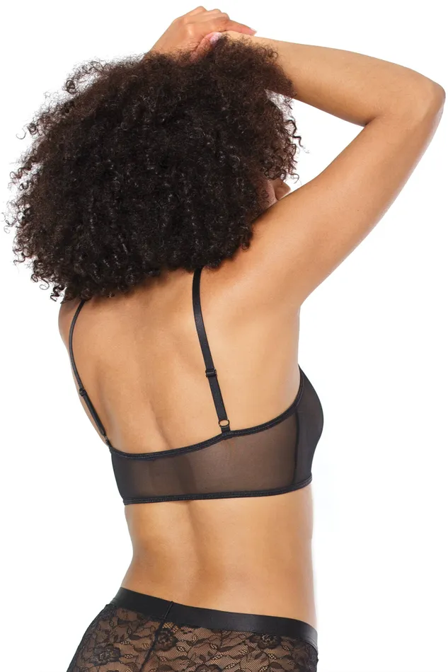 Anal Coquette 22135 Mesh Bralette Black OS Coquette
