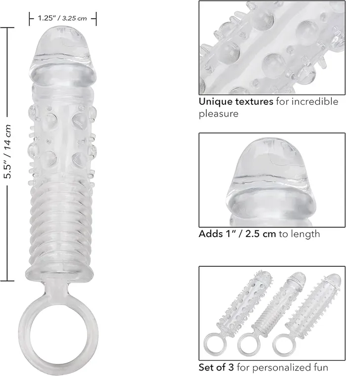 CalExotics Female Sex Toys 3 Piece Stud Extender Set CalExotics Female Sex Toys 3 Piece Stud Extender Set