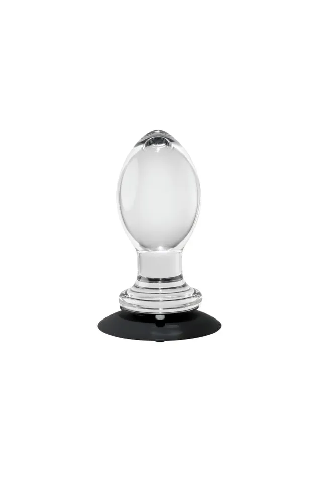Evolved Anal Gender X Crystal Ball Butt Plug with Suction Cup Clear