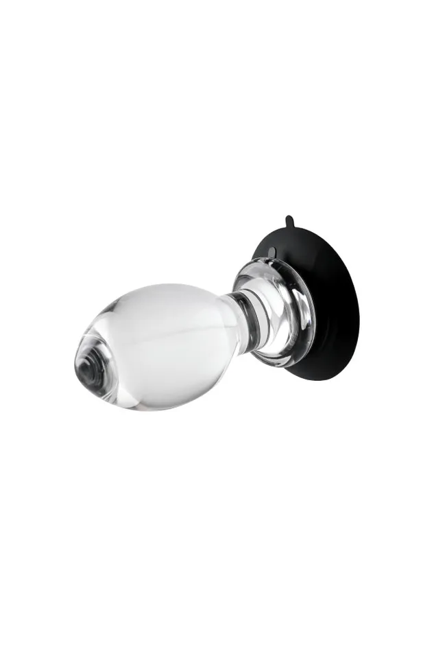 Evolved Anal Gender X Crystal Ball Butt Plug with Suction Cup Clear