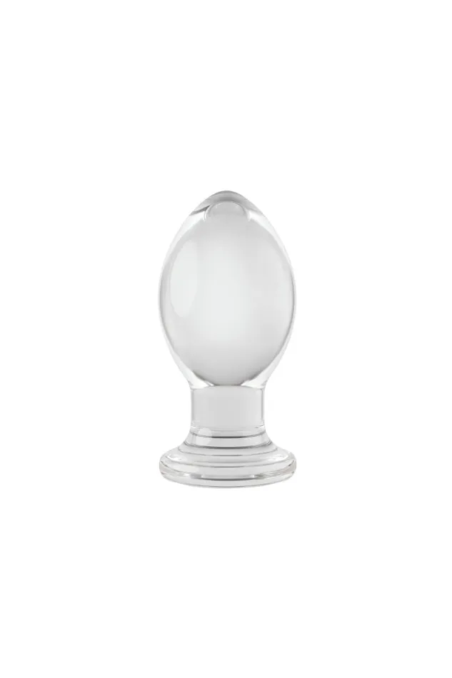 Evolved Anal Gender X Crystal Ball Butt Plug with Suction Cup Clear