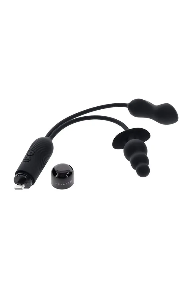 Gender X Double My Pleasure Mini Vibe Plug Black Evolved Anal