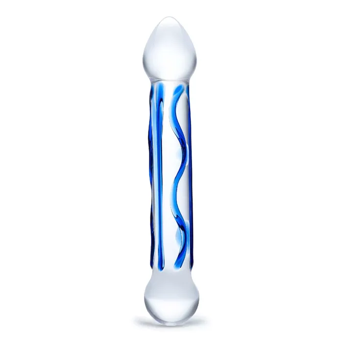 Dildos Glas Tip Textured Glass Dildo 65 Clear Glas