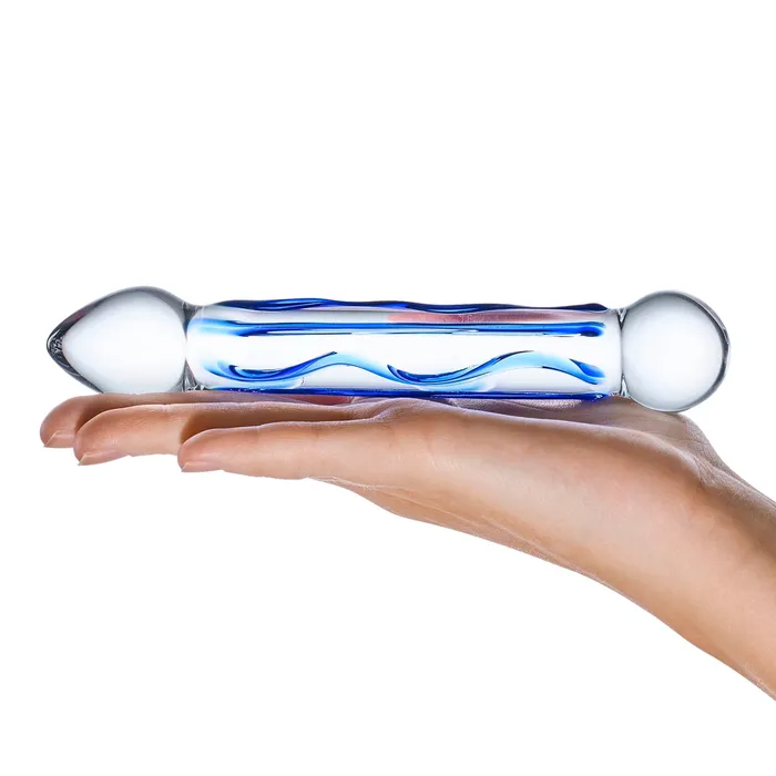 Dildos Glas Tip Textured Glass Dildo 65 Clear Glas