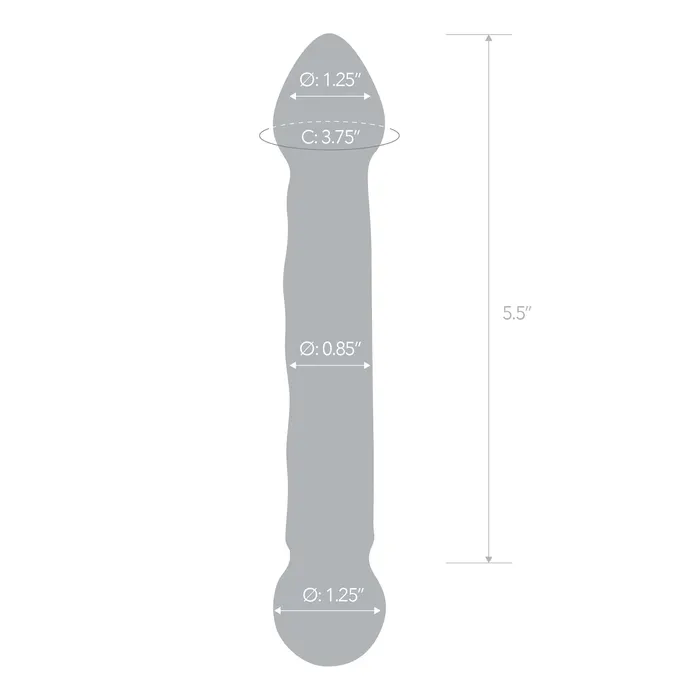 Dildos Glas Tip Textured Glass Dildo 65 Clear Glas