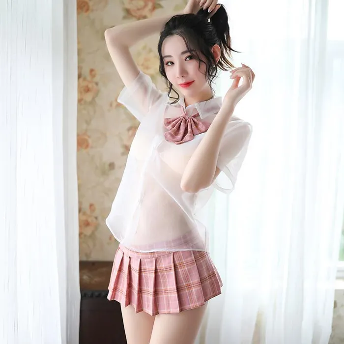 Garden Sekirara Sheer School Uniform Costume Black Garden Anal