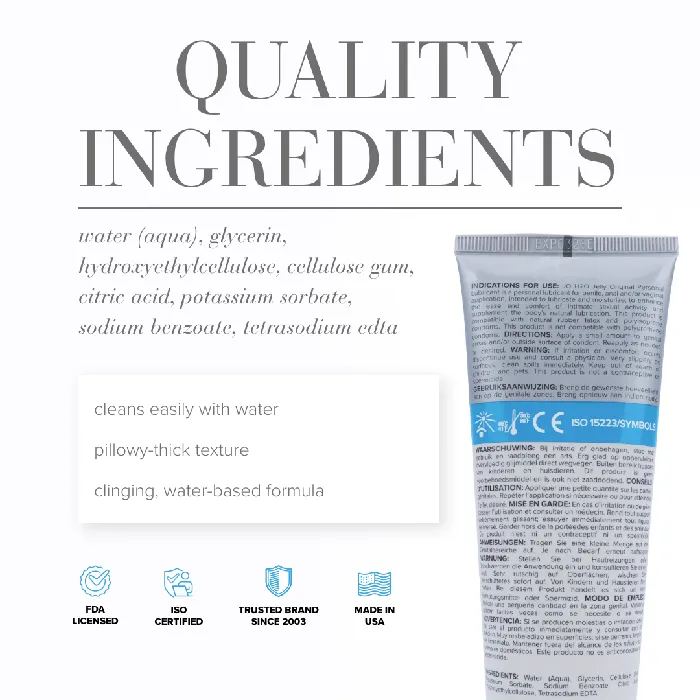 System Jo Sexual Health Wellbeing System JO H2O Jelly Water Based Personal Lubricant Original