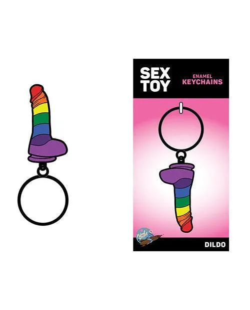Wood Rocket LLC Dildos Wood Rocket Pride Dildo Keychain Rainbow