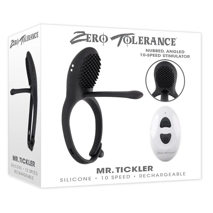 Anal Evolved Zero Tolerance Mr Tickler Rechargeable Remote Controlled Cring Black Anal Evolved Zero Tolerance Mr Tickler Rechargeable Remote Controlled Cring Black
