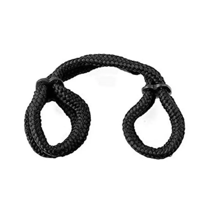 Couples Pipedream Fetish Fantasy Silk Rope Love Cuffs Black