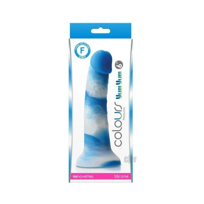 Dildos New Sensations Novelties Inc Colours Pleasures Yum Yum 6 Dildo Blue