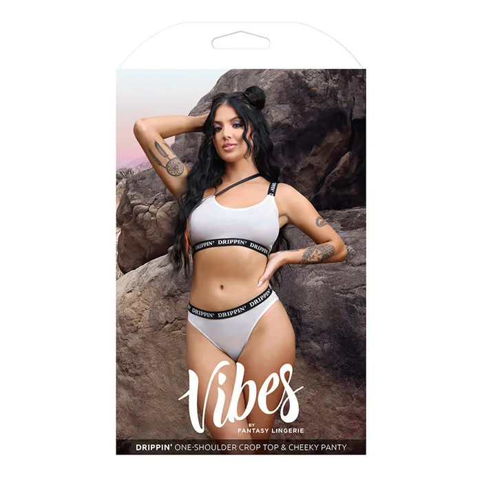 Fantasy Lingerie Vibes Drippin Iridescent Strappy OneShoulder Top Cheeky Panty Pearl White ML Fantasy Lingerie Vibrators Fantasy Lingerie Vibes Drippin Iridescent Strappy OneShoulder Top Cheeky Panty Pearl White ML Fantasy Lingerie Vibrators
