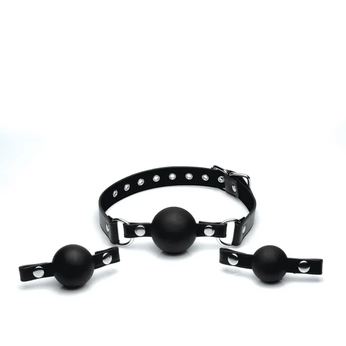 Male Sex Toys Strict Interchangeable Silicone Ball Gag Set