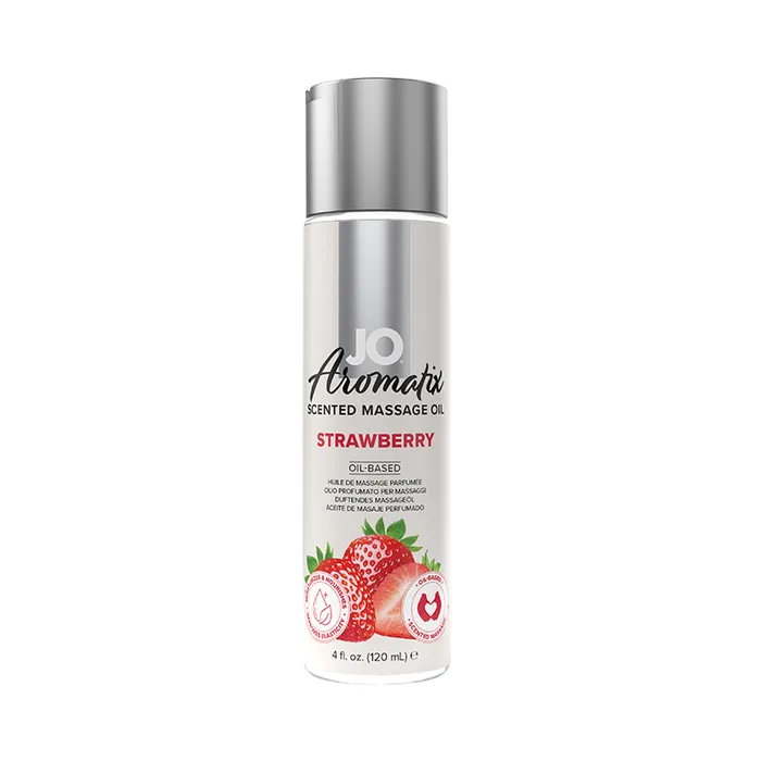 System Jo Couples JO Aromatix Strawberry Massage Oil 4 oz
