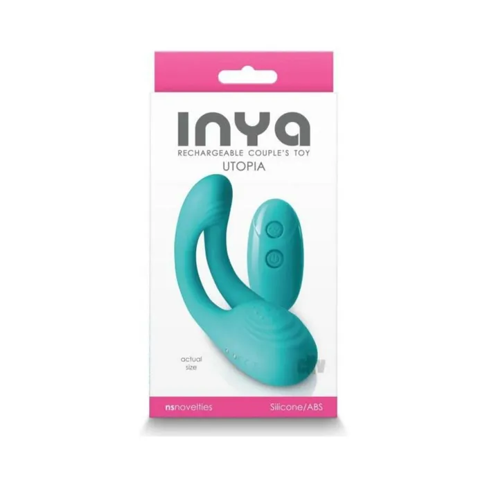 Vibrators New Sensations Novelties Inc Inya Utopia Couples Vibrator Teal