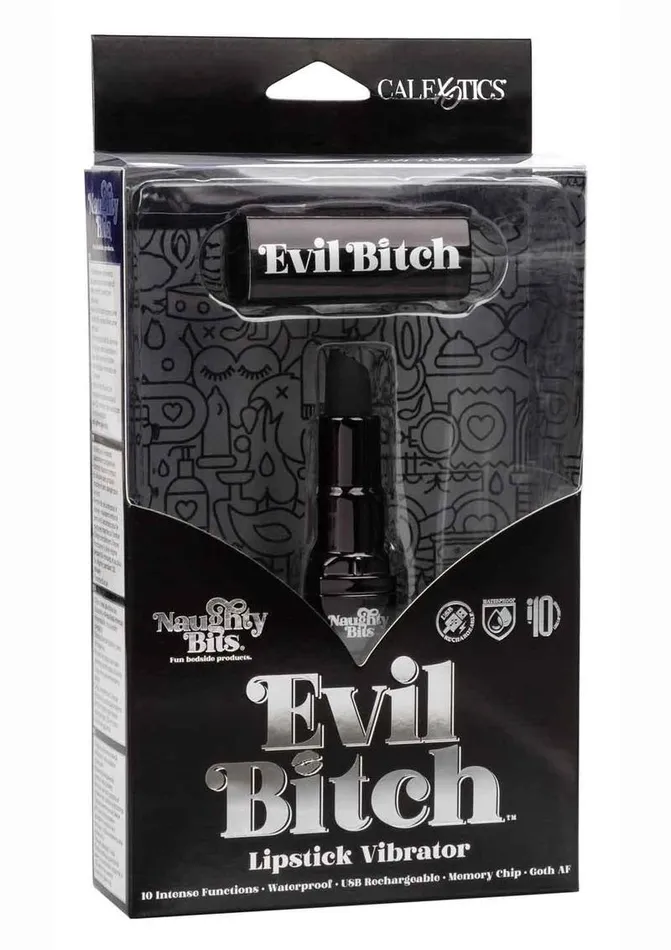 Naughty Bits Evil Bitch Lipstick Rechargeable Silicone Vibrator Naughty Bits Female Sex Toys Naughty Bits Evil Bitch Lipstick Rechargeable Silicone Vibrator Naughty Bits Female Sex Toys