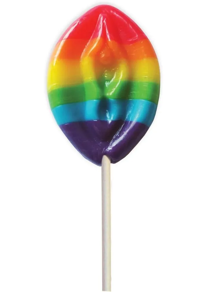 Rainbow Female Sex Toys Rainbow Pussy Pops Candy Fruity Flavor