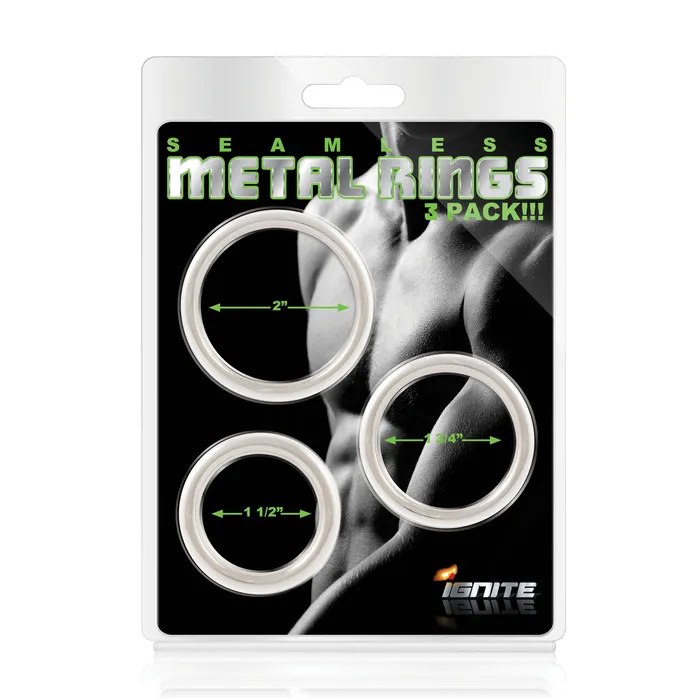 SI Novelties Male Sex Toys Si95059 SEAMLESS METAL RING 3 PACK 2 175 15 in51 44 38 mm SI Novelties Male Sex Toys Si95059 SEAMLESS METAL RING 3 PACK 2 175 15 in51 44 38 mm