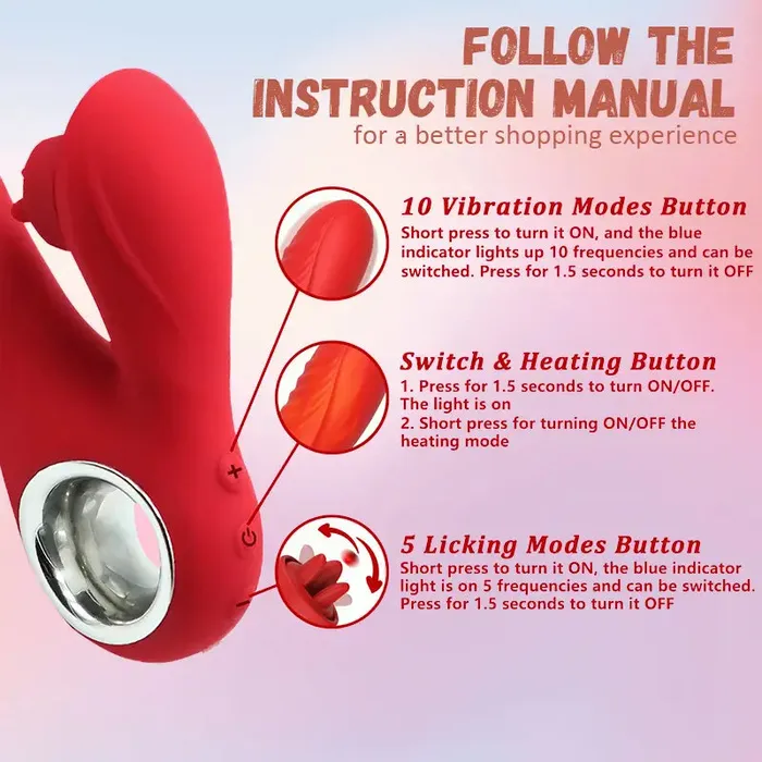 Triple Leaf Tongue Lick Vibrator Inyarose Vibrators