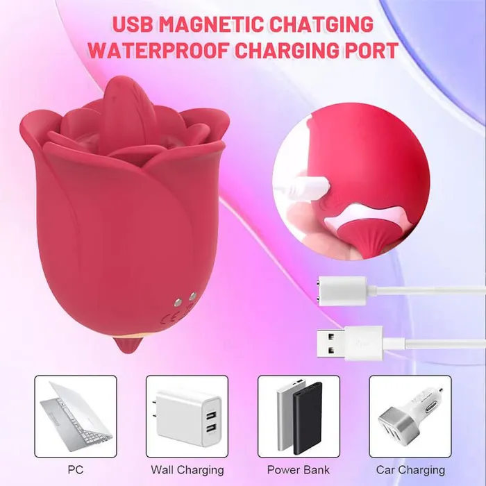 Vibrators Inyarose Rose Nipple Clit Stimulator Toy