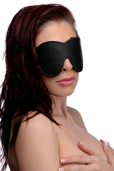 Black Fleece Lined Blindfold XR Brands Anal