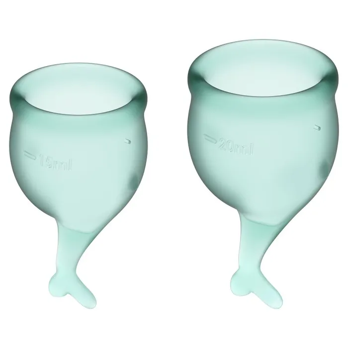 Feel Secure Menstrual Cup Dark Green 2pcs The Toolshed AU Dildos