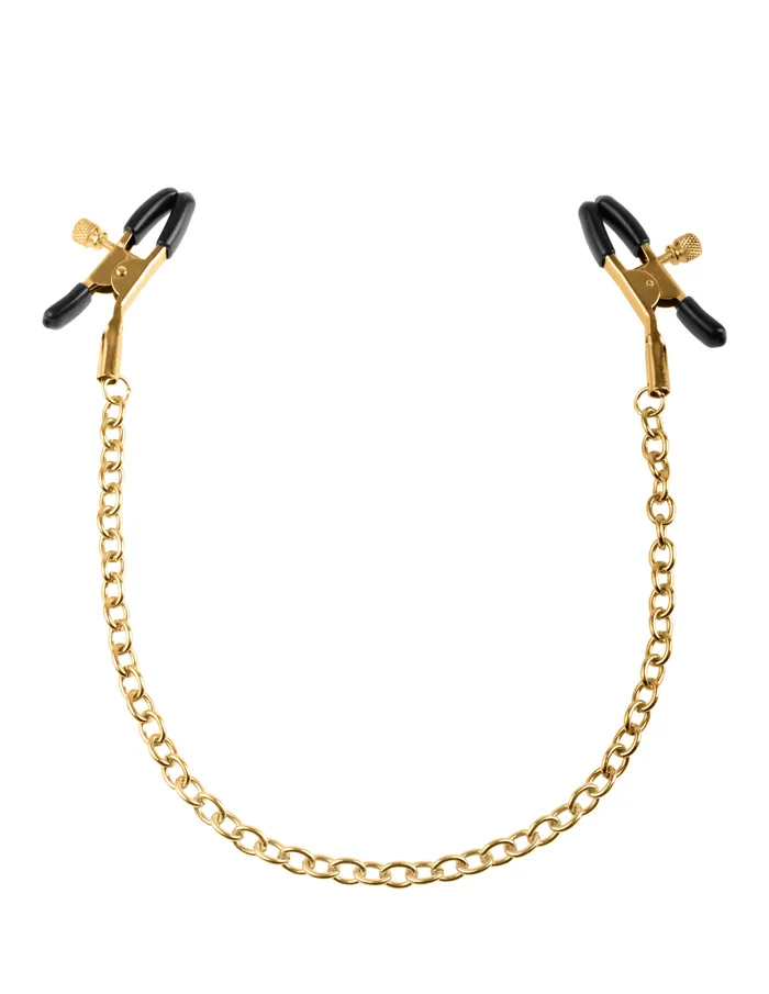 Female Sex Toys Pipedream Fetish Fantasy Gold Chain Nipple Clamps Gold Female Sex Toys Pipedream Fetish Fantasy Gold Chain Nipple Clamps Gold