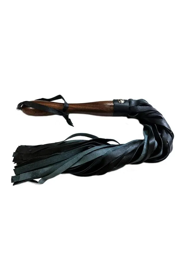 Rouge Wooden Handle Leather Flogger Rouge Restraints
