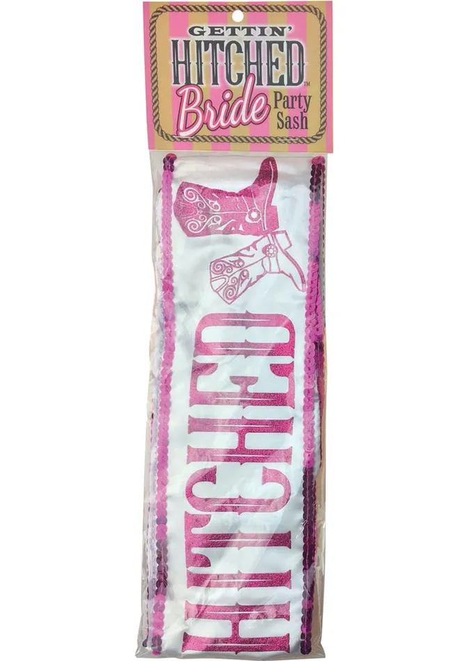 Sashes and Wearables Gettin Hitched Bride Party Sash Glitter Vibrators Sashes and Wearables Gettin Hitched Bride Party Sash Glitter Vibrators