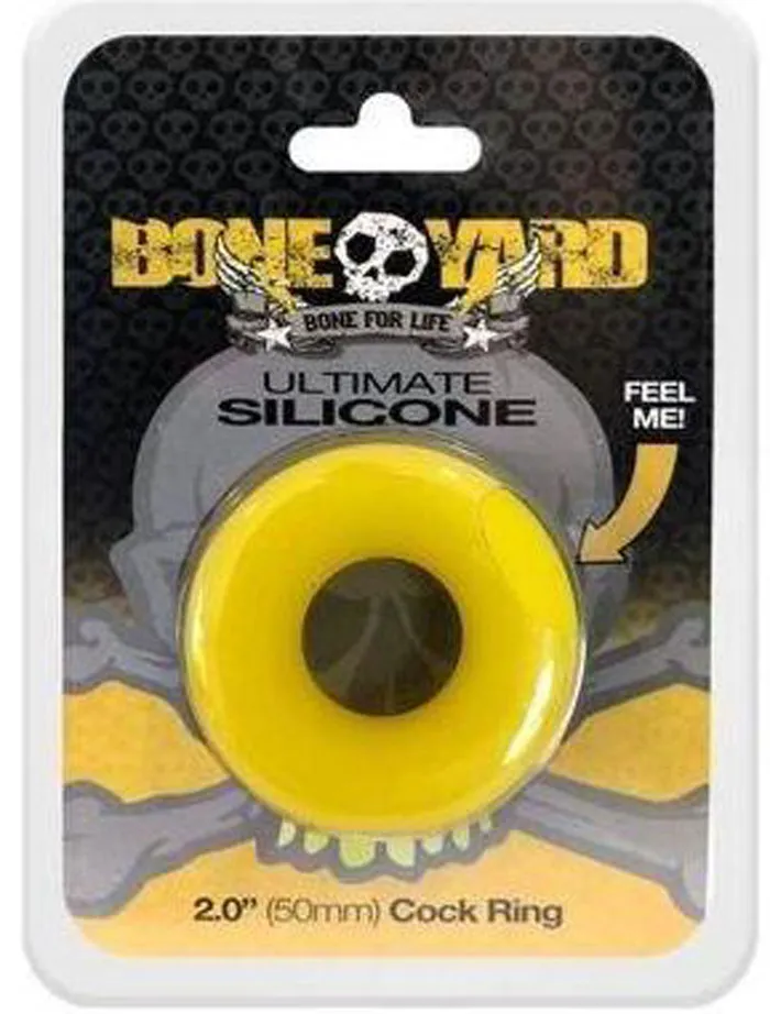 Ultimate Silicone Cock Ring Yellow Rascal Boneyard Male Sex Toys Ultimate Silicone Cock Ring Yellow Rascal Boneyard Male Sex Toys