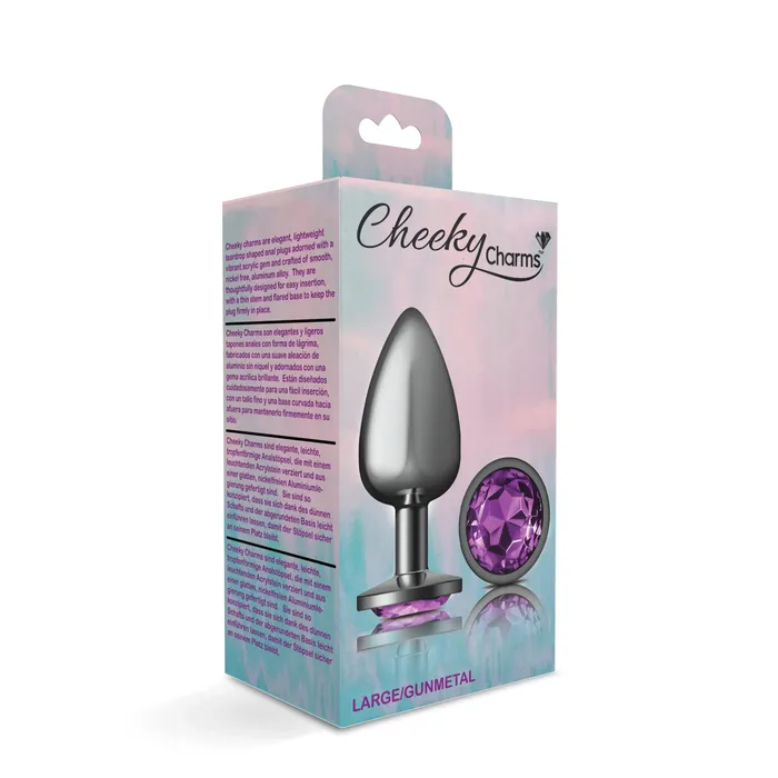 Viben Anal Cheeky CharmsGunmetal Metal Butt Plug RoundDeep PurpleLarge Viben Anal Cheeky CharmsGunmetal Metal Butt Plug RoundDeep PurpleLarge