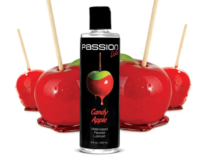 XR Brands Passion Lubricant Passion Licks Candy Apple Water Based Flavored Lubricant 8 Fl Oz 236 ml Lubricants XR Brands Passion Lubricant Passion Licks Candy Apple Water Based Flavored Lubricant 8 Fl Oz 236 ml Lubricants