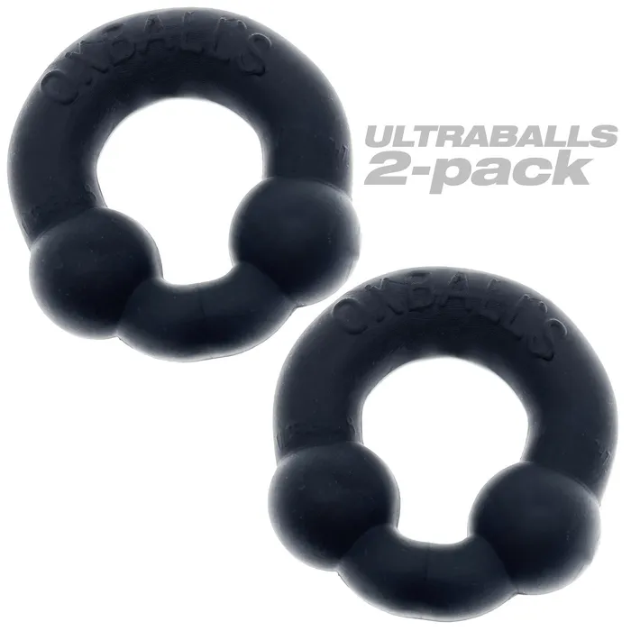 Anal Ultraballs 2 Piece Cockring Set Night Black Oxballs
