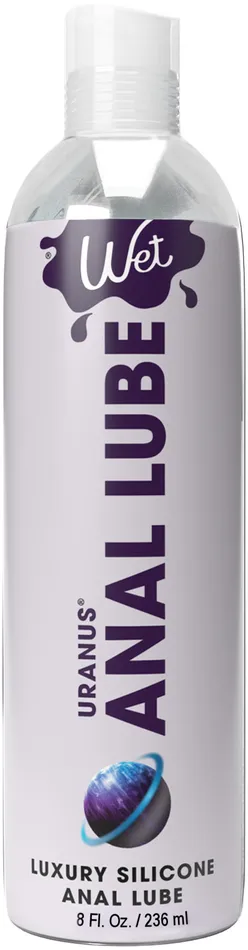 Anal Wet Wet Uranus Anal Lube Premium Silicone Based Lubricant 8 Oz