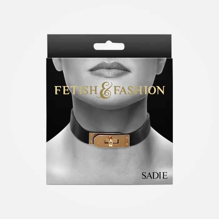 NS Novelties Couples Fetish Fashion Black Sadie Collar with O Ring NS Novelties Couples Fetish Fashion Black Sadie Collar with O Ring