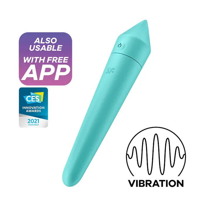 Satisfyer Vibrators Satisfyer Ultra Power Bullet 8 Turquoise App Enabled