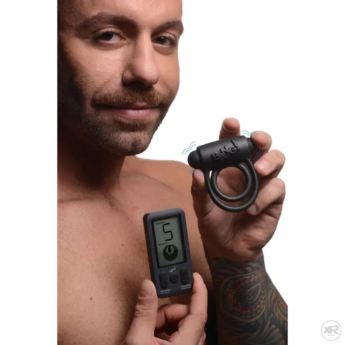 25X Vibrating Silicone Cock Ring with Remote Control Bang Male Sex Toys
