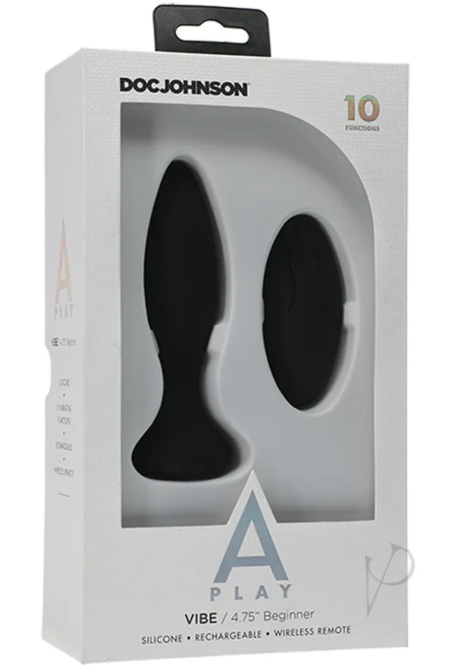 APlay Vibe Beginner Anal Plug with Remote Control Black A Play Male Sex Toys APlay Vibe Beginner Anal Plug with Remote Control Black A Play Male Sex Toys