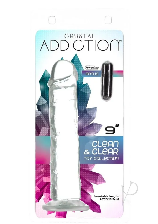 Addiction Dildos Addiction Crystal Addiction Vibrating Vertical Dong 9in Clear Addiction Dildos Addiction Crystal Addiction Vibrating Vertical Dong 9in Clear