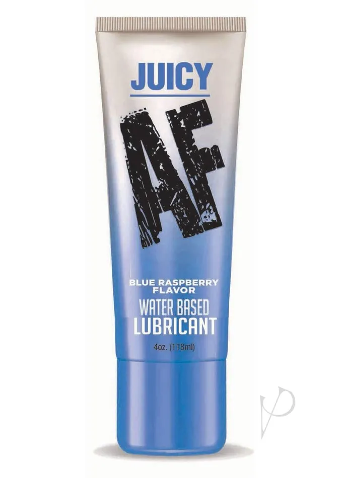Af Lubricants Juicy AF Water Based Flavored Lubricant Blue Raspberry 4oz
