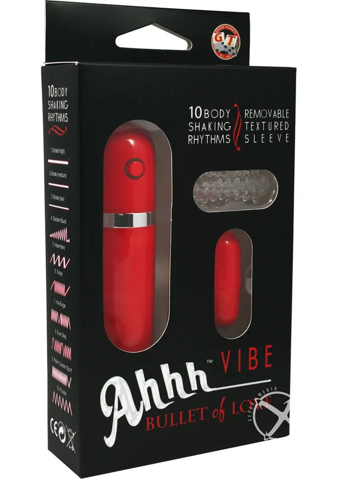 Ahhh Vibe Female Sex Toys Ahhh Vibrating Bullet Of Love with Wired Remote Control Red Ahhh Vibe Female Sex Toys Ahhh Vibrating Bullet Of Love with Wired Remote Control Red